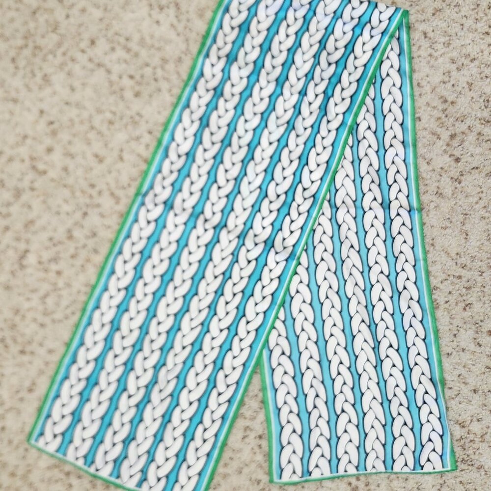silk scarf 60" pop modern Echo